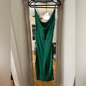 Walk the Line MIDI Dress Green